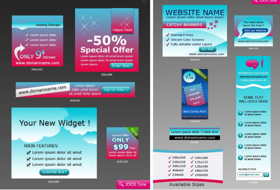 mixed web banners se
