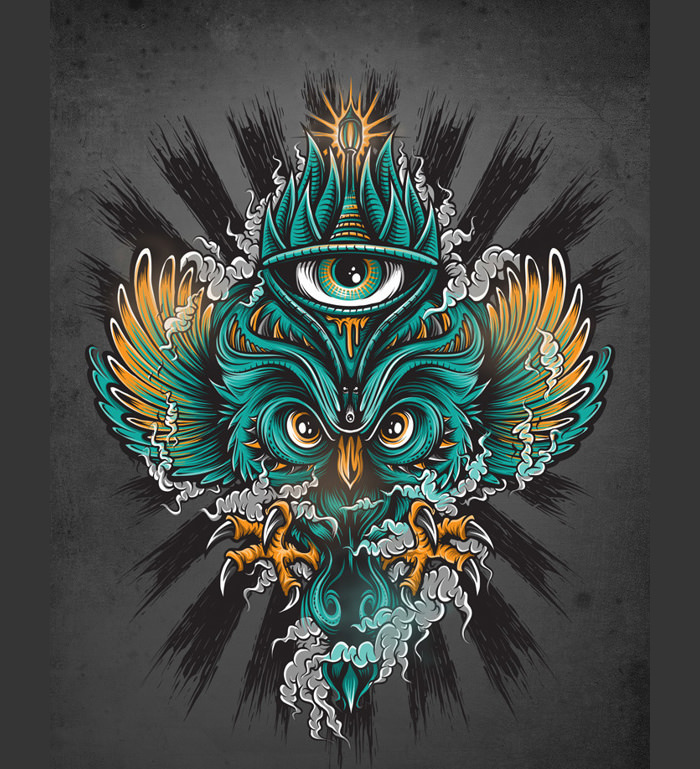 owl poster illustration