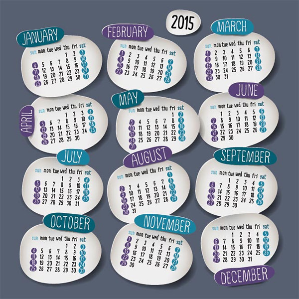 paper cutting shadow monthly 2015 calendar