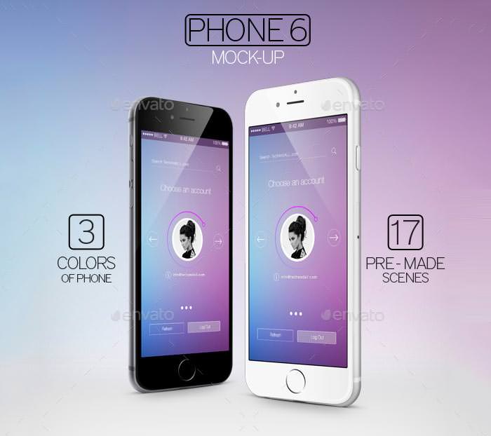 Download 55+ Best iPhone6 PSD MockUp Templates & Designs | Free & Premium Templates