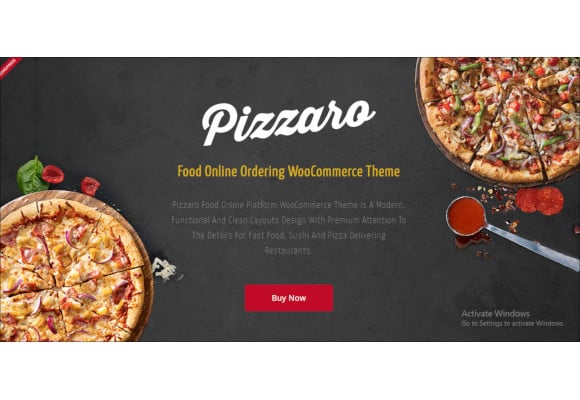 pizzaro fast food restaurant woocommerce theme