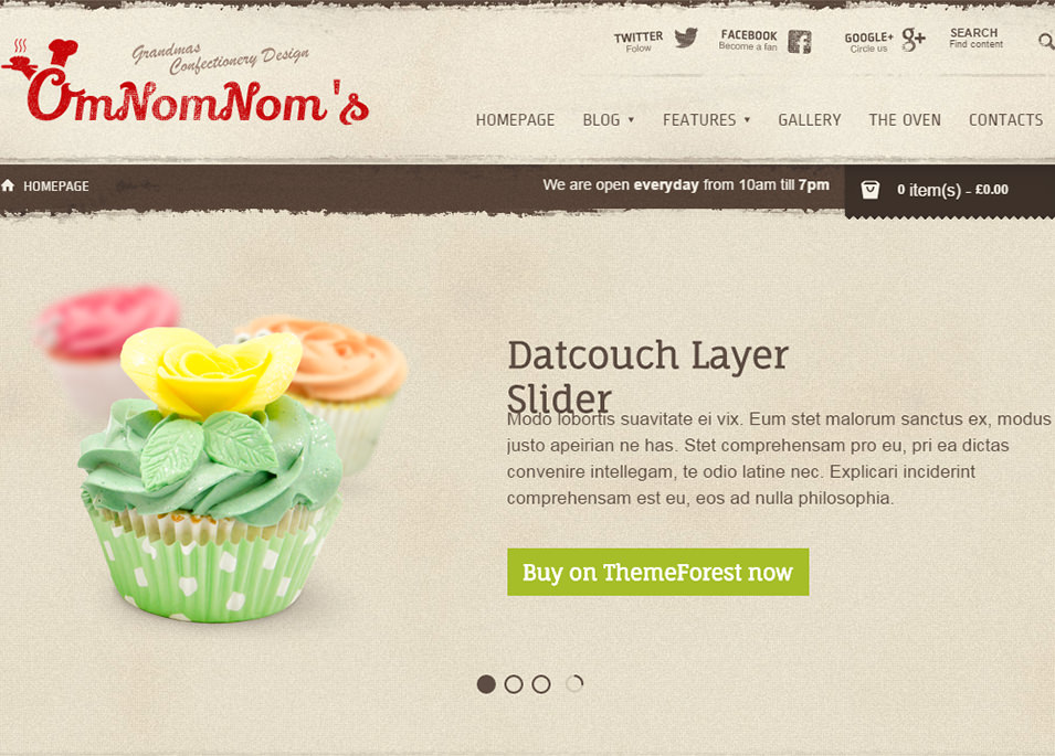 premium theme for bakeries