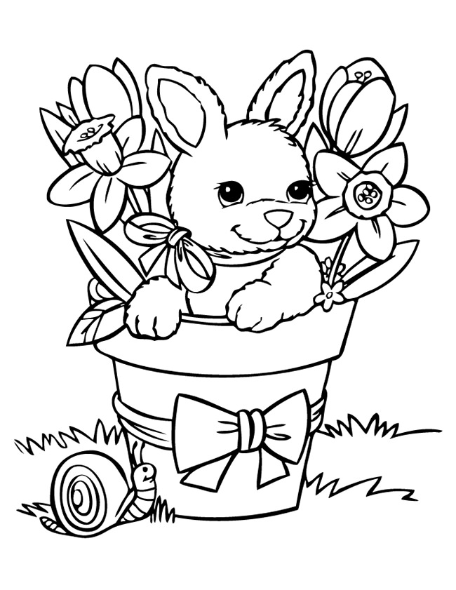 rabbit coloring pages to print - photo #16