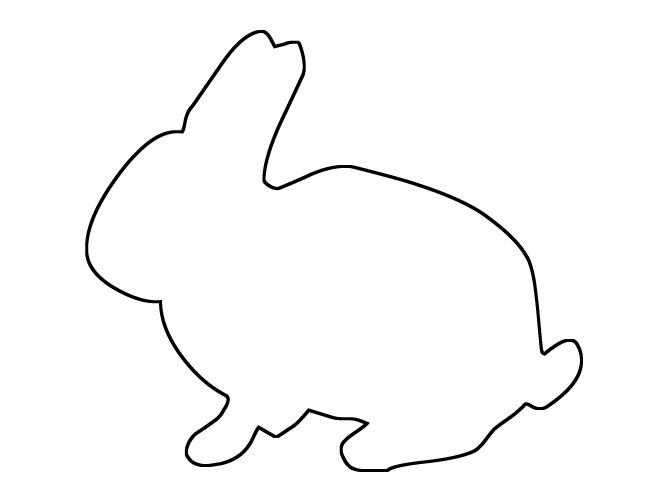 bunny outline printable