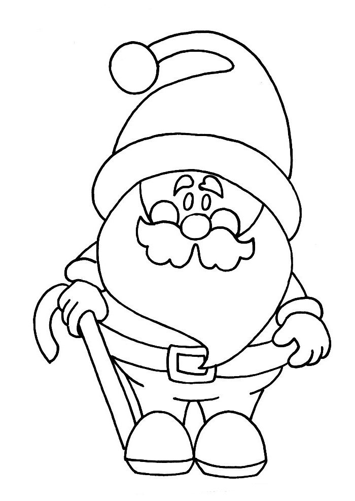 santa coloring page to print