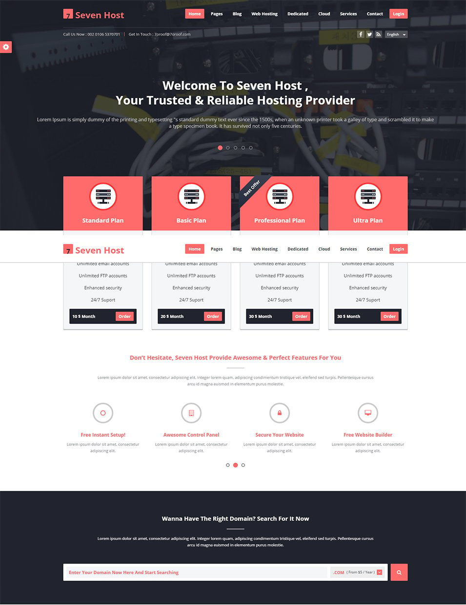 39 Best Web Hosting Website Templates & Themes Free & Premium Templates