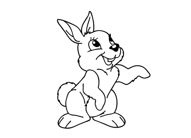 smiling rabbit template