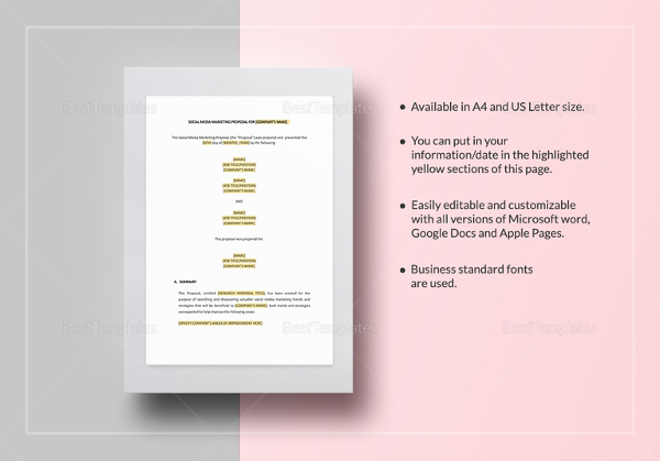 social media marketing proposal template