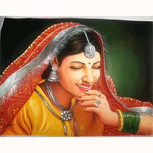 traditional woman painting