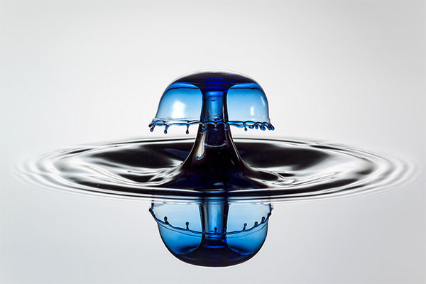 water drop reflection photography