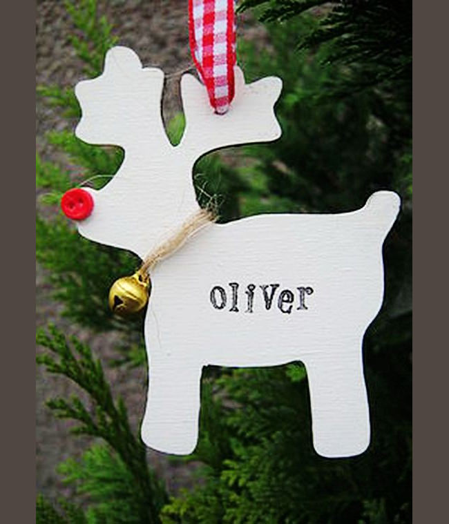 white reindeer paper christmas craft