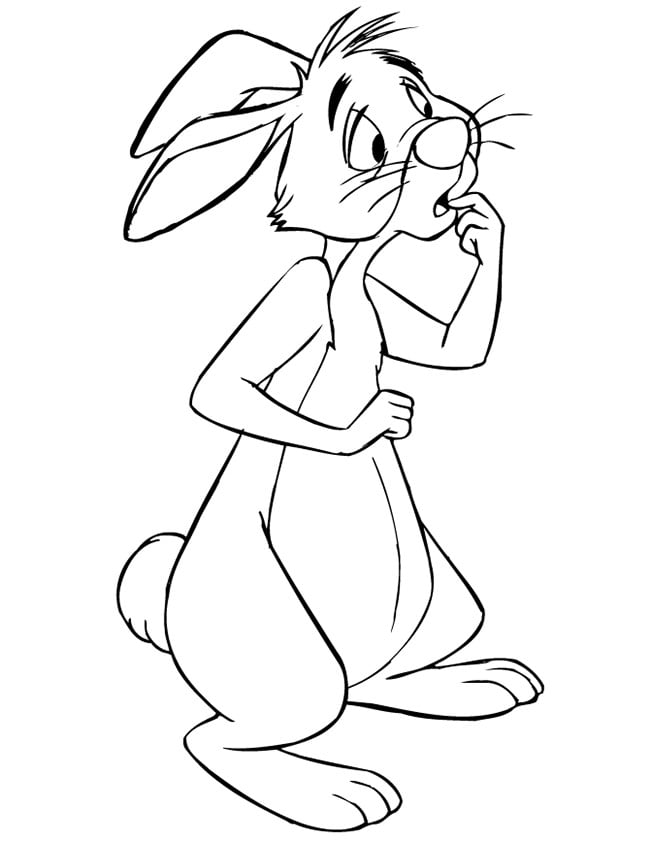 winnie rabbit coloring page