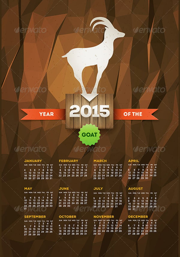 year of the goat 2015 calendar