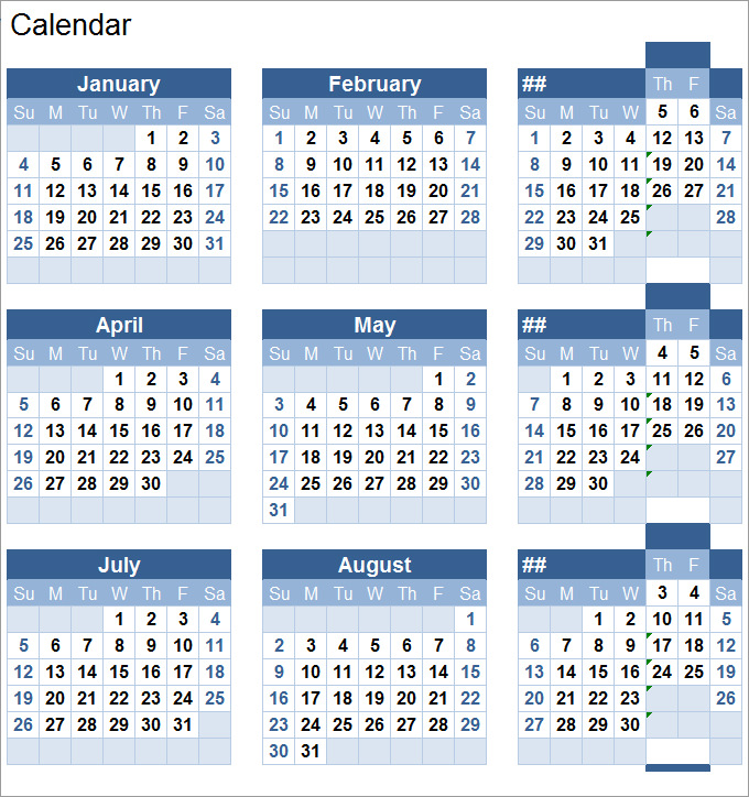 Perpetual Calendar - Calendar Template