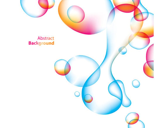 abstract color bubble vector background