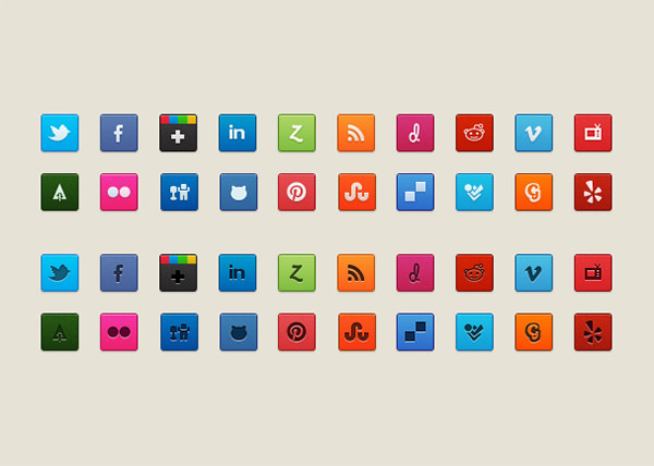 purty social icons