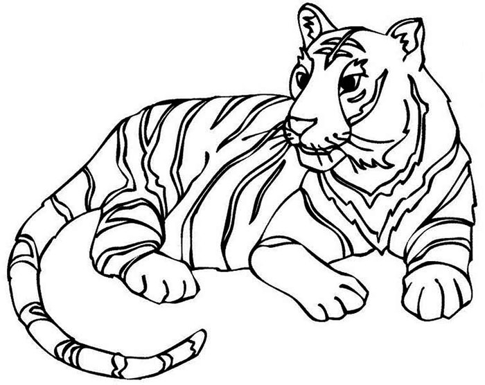 60 Tiger Shape Templates Crafts Colouring Pages Free