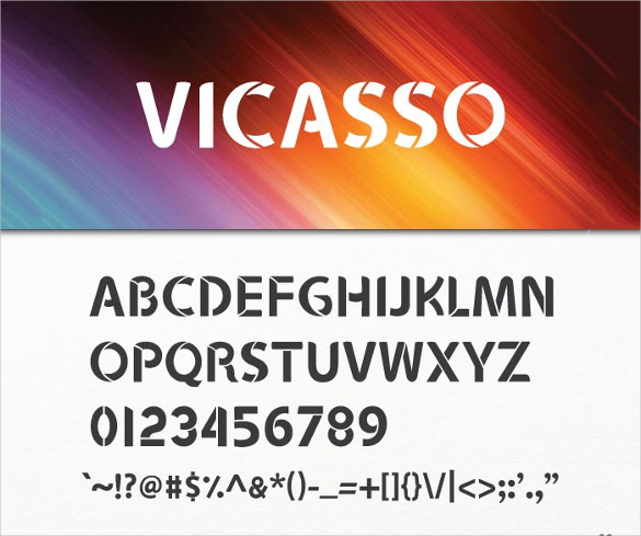 vicasso infographic font