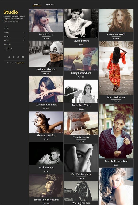 31+ Photography Blog Themes & Templates