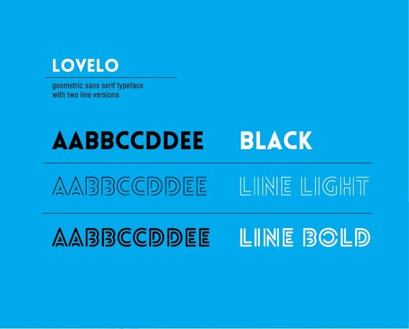 lovelo free infographic font