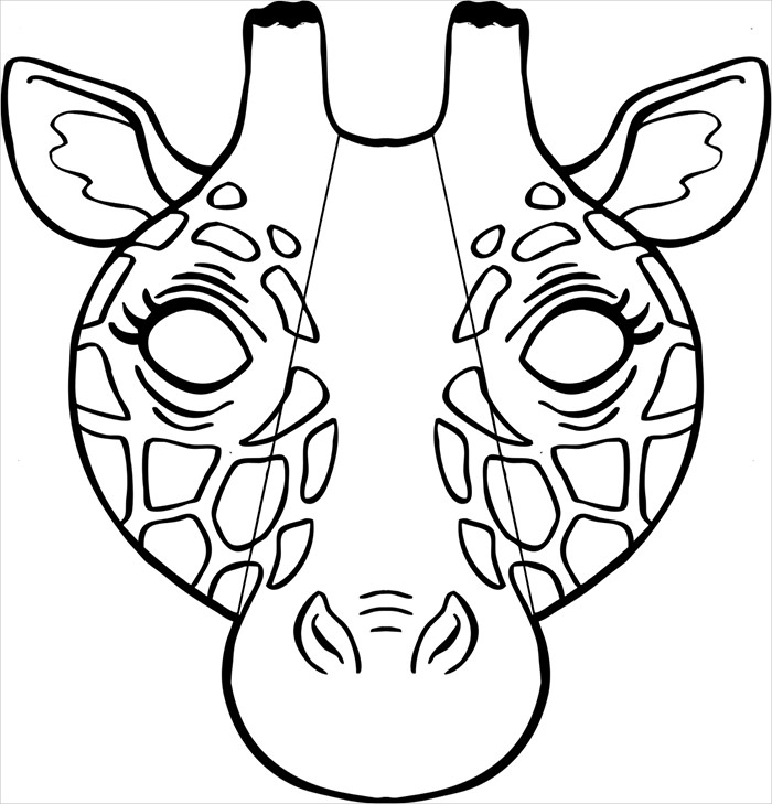 Giraffe Printable Mask Animal Masks for Kids Party Printable