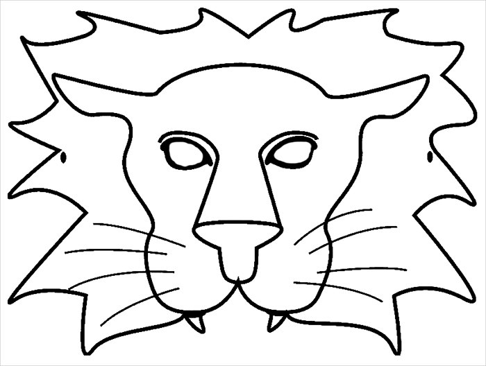 lion mask template downloads