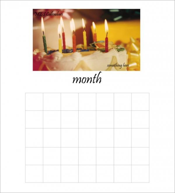 45+ Birthday Calendar Templates - PSD, PDF, Excel