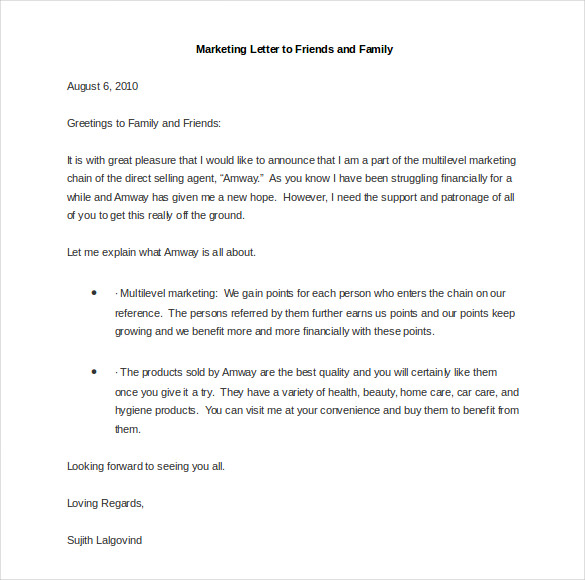 Marketing Letter Template - 44+ Word, Excel PDF Documents Download