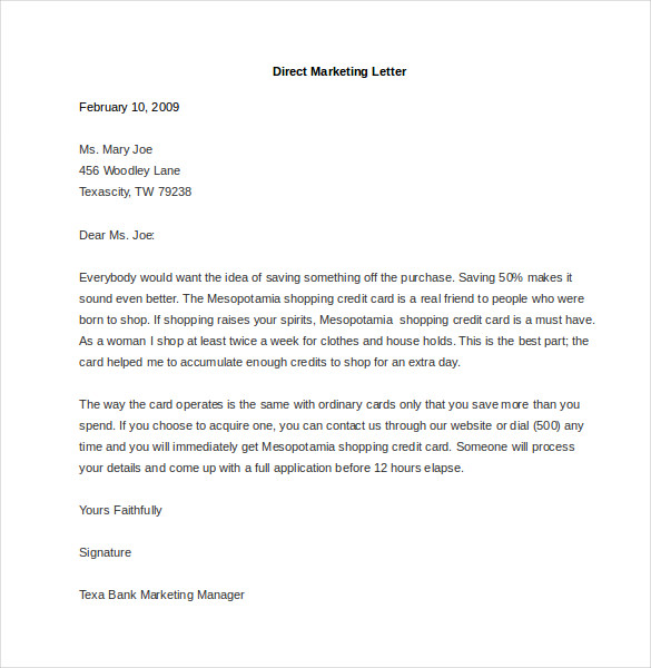 Marketing Letter Template 38  Free Word Excel PDF Documents Download