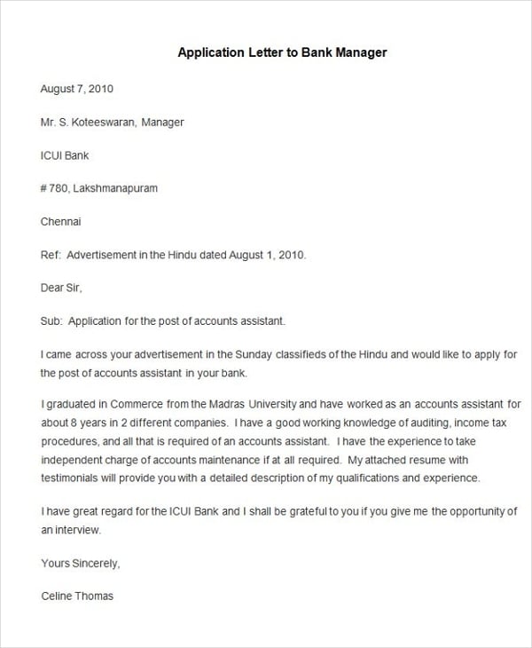 Application Letter To Bank Manager For Education Loan Assignment