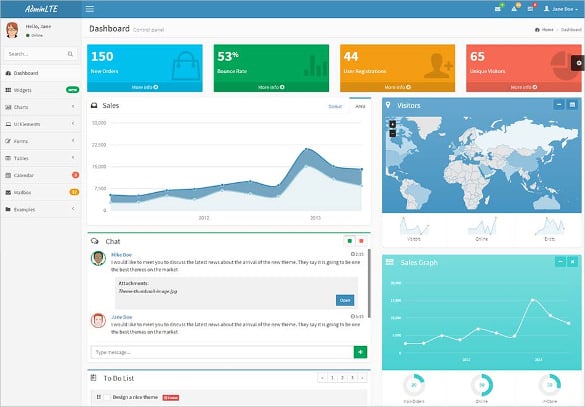 free responsive bootstrap admin template
