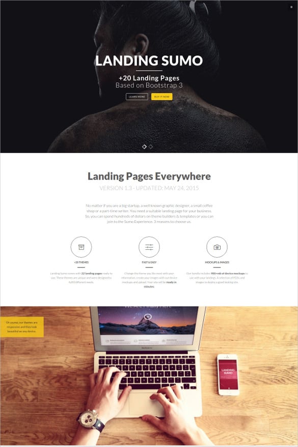 bootstrap app landing page template