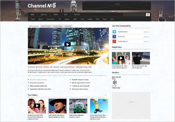 15 News Channel Html5 Website Themes Templates Free Premium Templates Tv Channel Website Templates Free