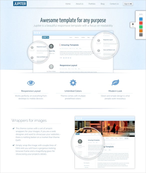 responsive clean bootstrap blog template