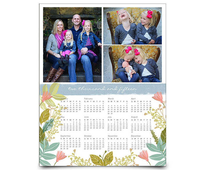 015 photo calendar photoshop template