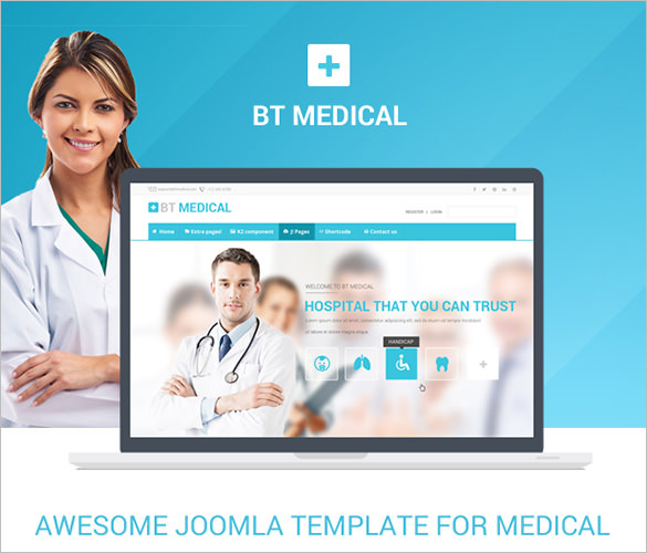 responsive medical joomla template