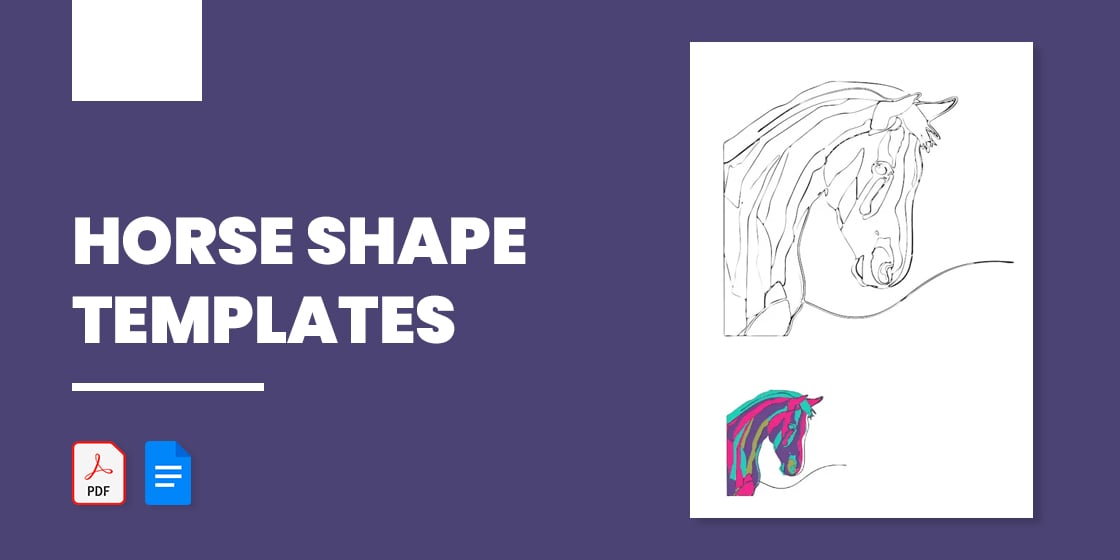 horse shape templates crafts coloring pages