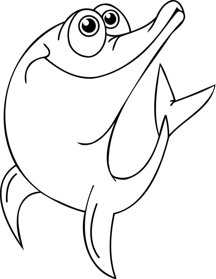 a dolphin coloring page to download