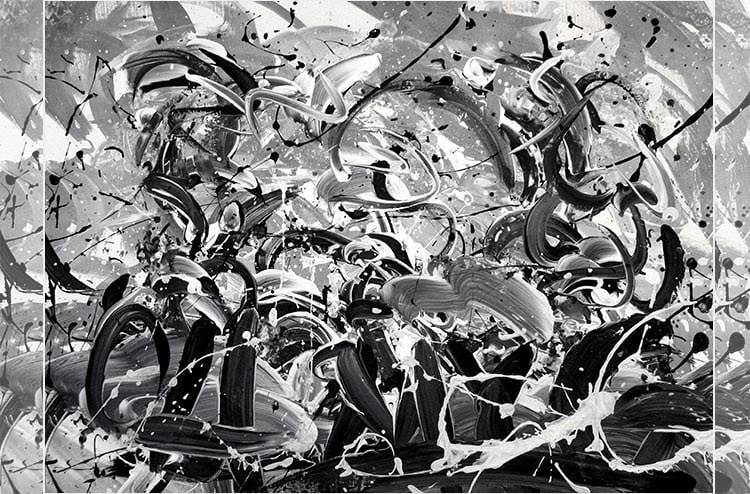 abstract artwork black and white