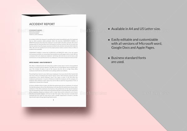 accident report template