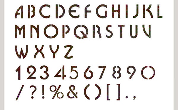alphabet stencil reusable template