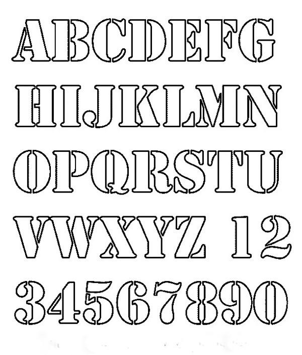 10 Best Free Printable Alphabet Stencil Letters Template PDF for Free at  Printablee