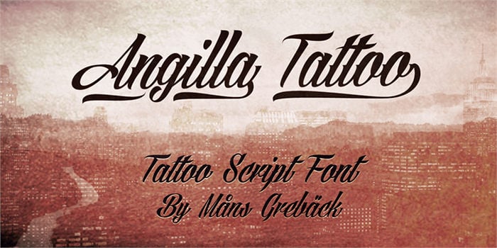 angilla tattoo personal use font