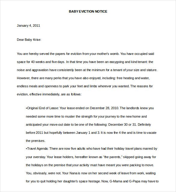 38+ Eviction Notice Templates - PDF, Google Docs, MS Word, Apple Pages