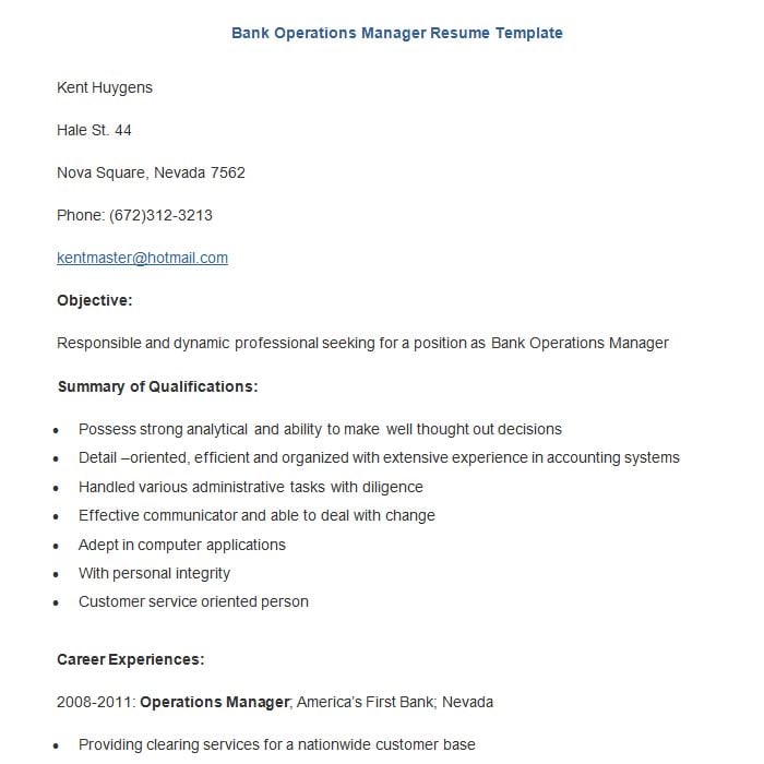 bank-operations-manager-resume-template-download