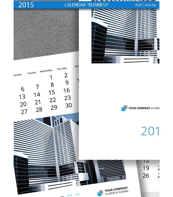 business calendar template 2015