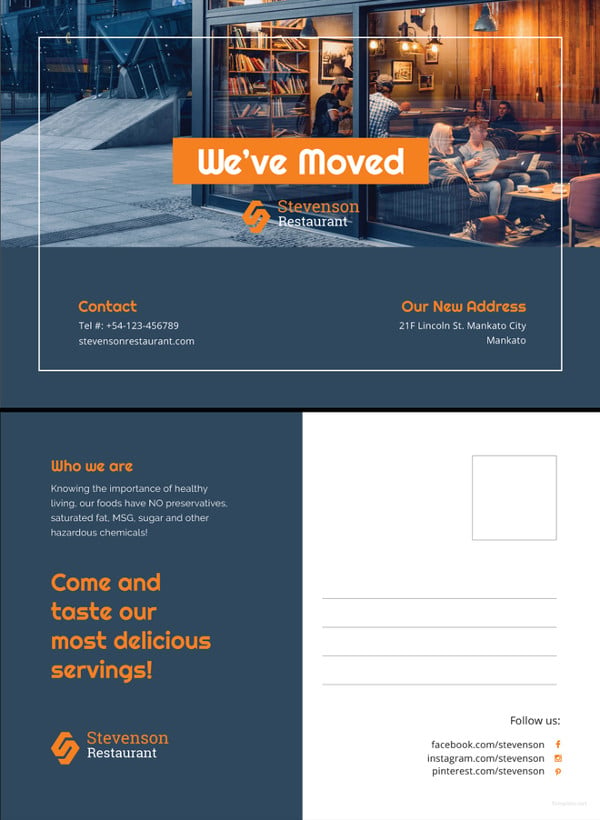 business moving postcard template