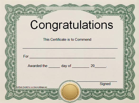 word template congratulations certificate Template 49 Download Free Certificate   Samples Word