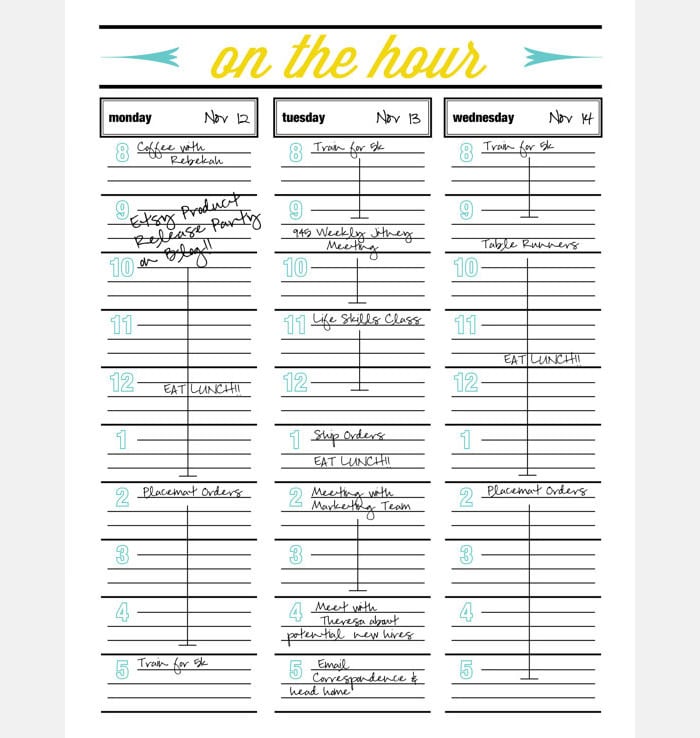 daily-planner-schedule-on-the-hour