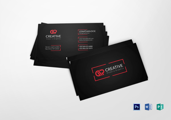 director business card photoshop template